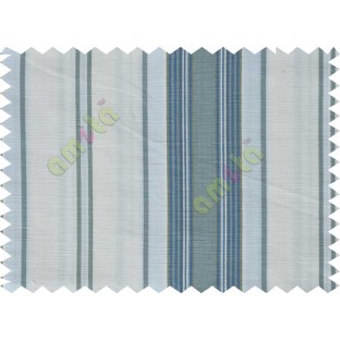 White grey blue stripes main cotton curtain designs